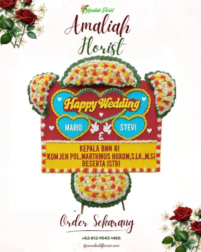 Karangan Papan Bunga Pernikahan di Sidotopo Wetan